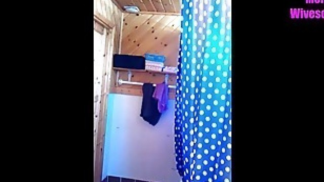 Hidden cam in bathroom spy on wife