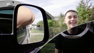 Abella Danger seduces the stranger, hanging her ass out of the window - Porn Movies - 3Movs